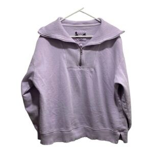 C&C California Size L Sunwashed Lavender Half-Zip Pullover Sweatshirt Women's 🌟